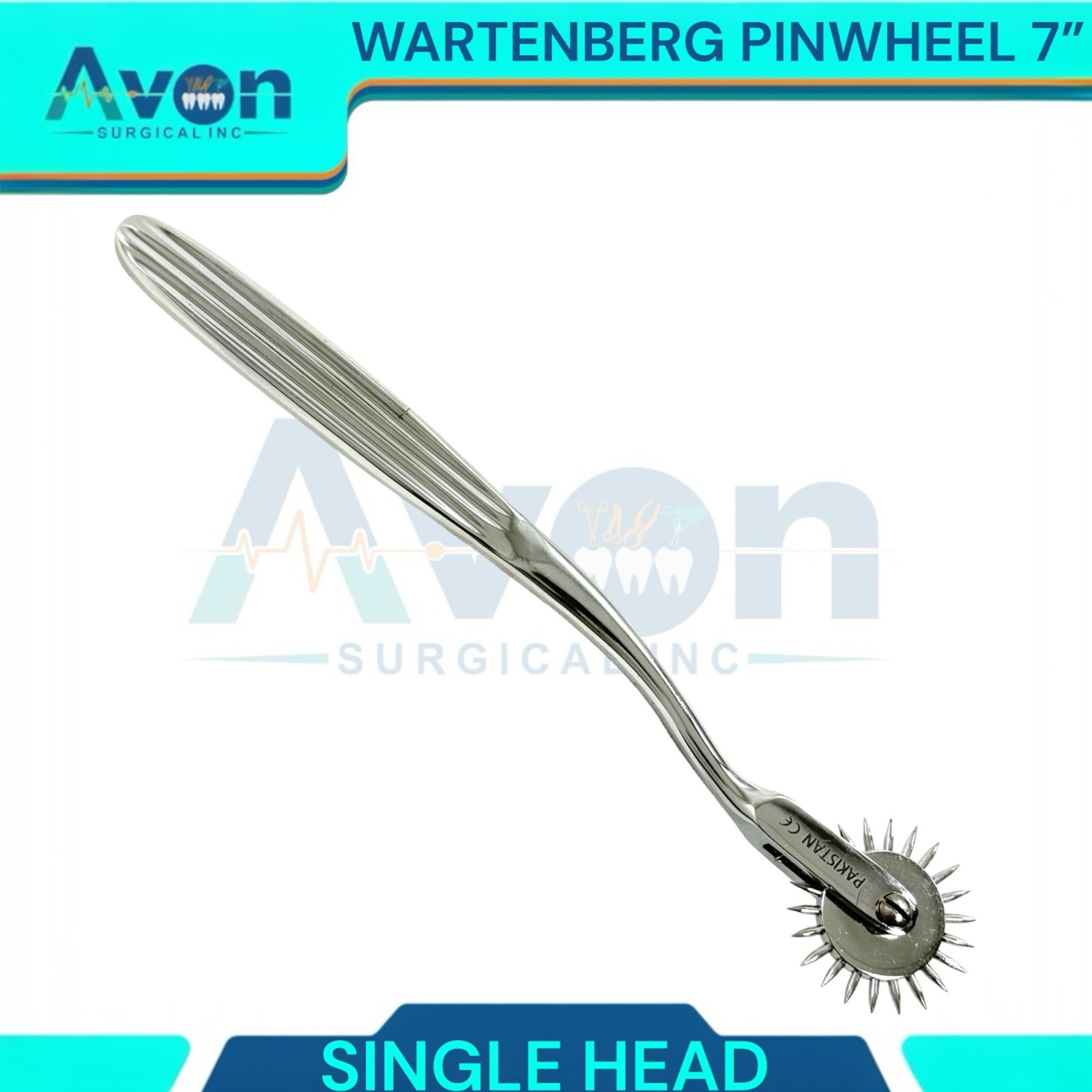 1 EA Single Head Wartenberg Pinwheel 7in – Sensory Examination Device Neuro