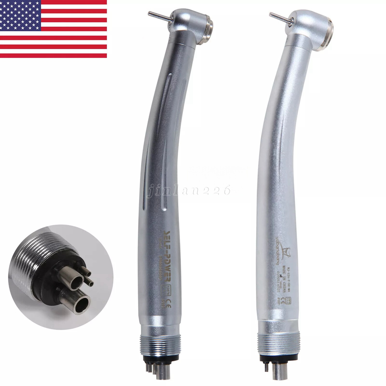 NSK Style Dental High Speed Handpiece 4Hole Big/Large Head Push Button Turbine