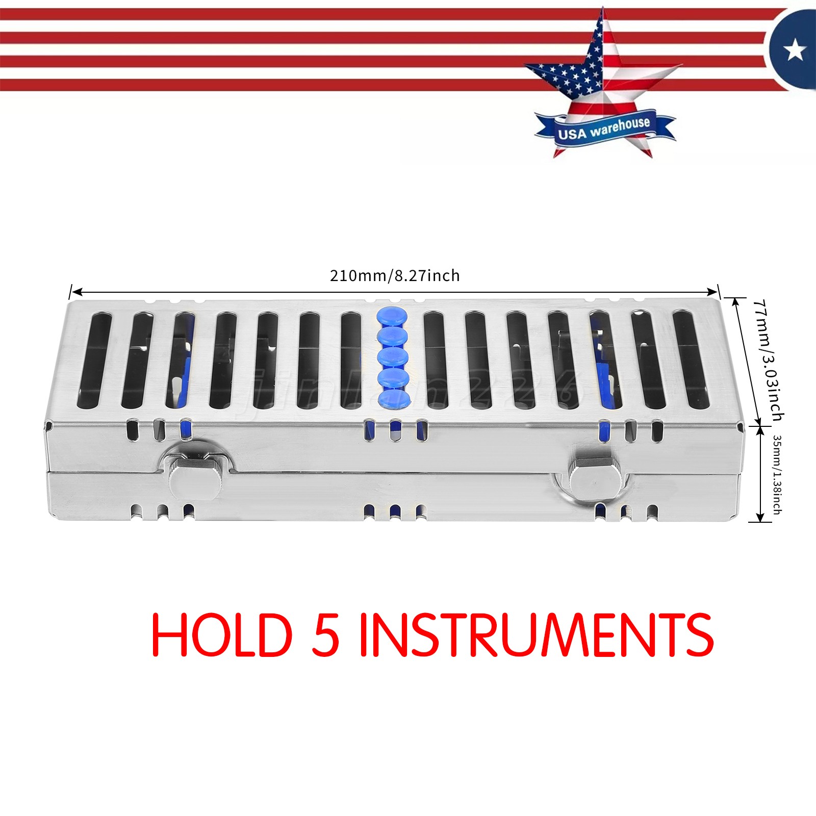 Small Size Autoclave Sterilization Tray Surgical Instrument Sterilization Box US