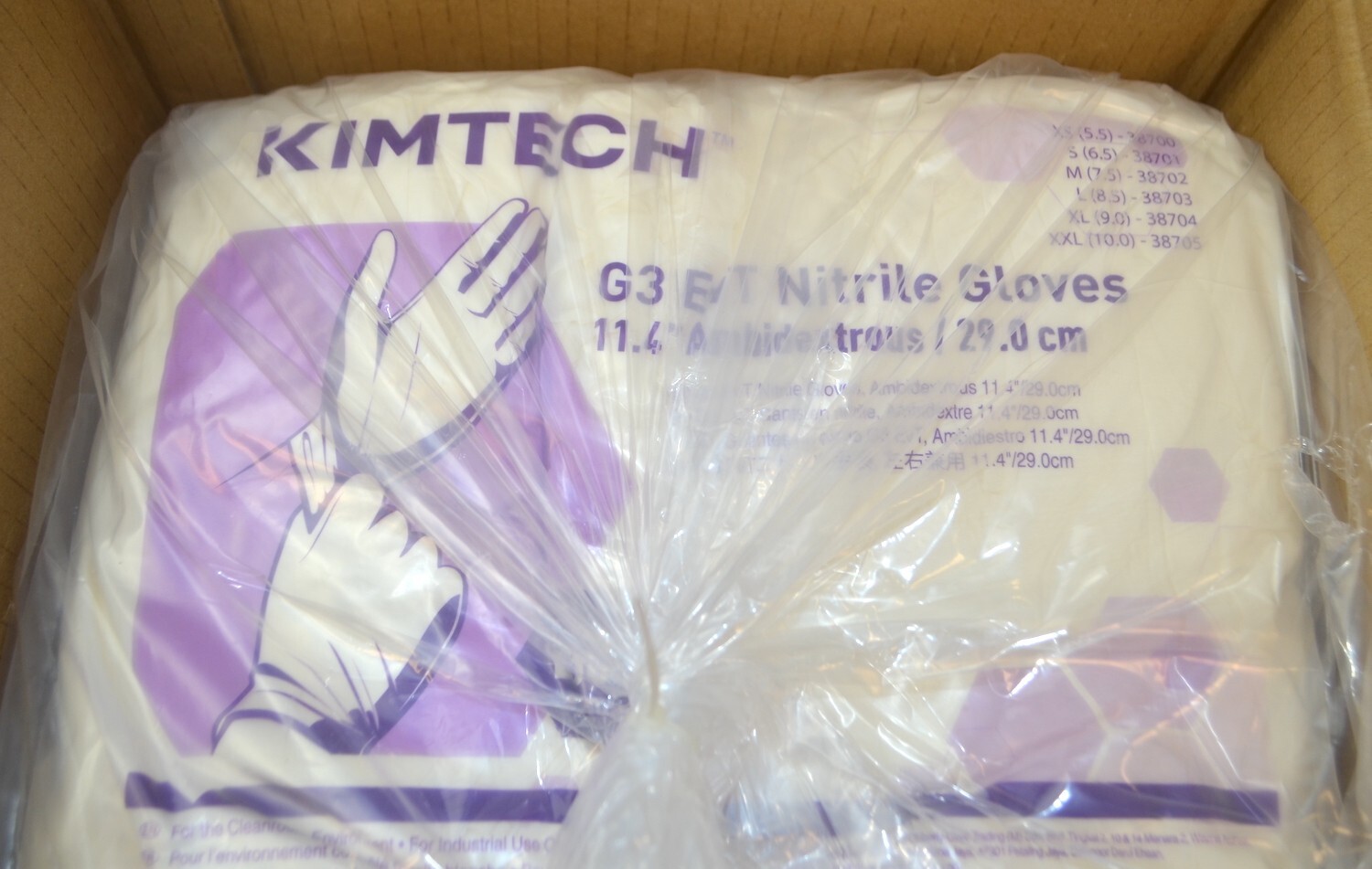 *6 Bag Case* KimTech G3 EVT Nitrile White Disposable Gloves, MEDIUM “New* 38702