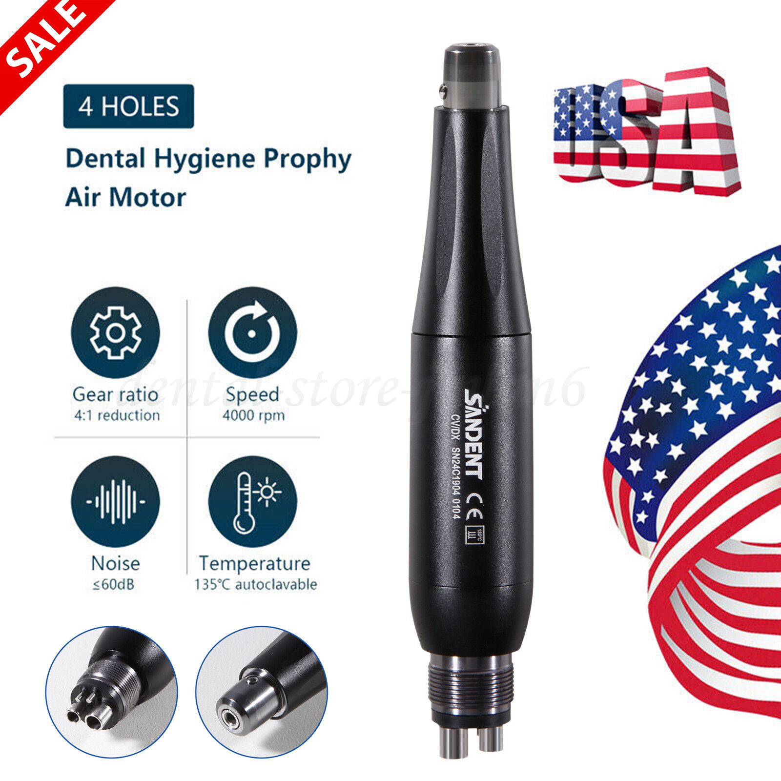 Dental Hygiene Prophy Polishing Handpiece 360° Swivel 4 Models