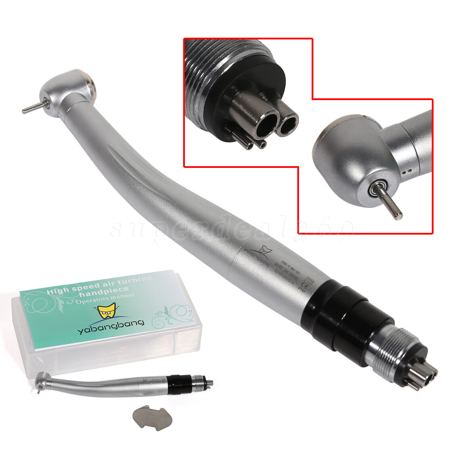 1-5* Dental Fast High Speed Turbine Handpiece Large Head +Coupler 4 H For NSK ty