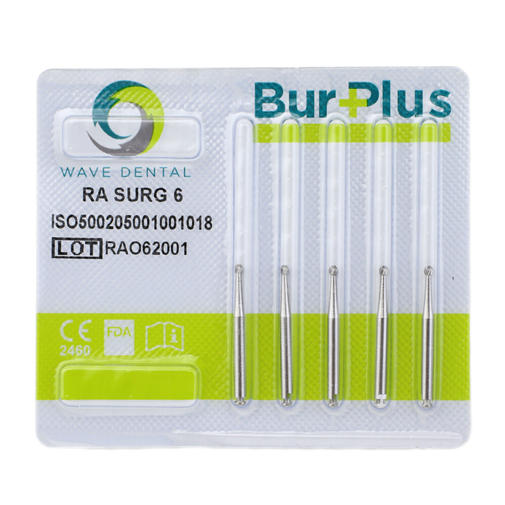 WAVE Dental RA Contra Angle Carbide Burs Latch Round Bur Surgical Length 26 34mm