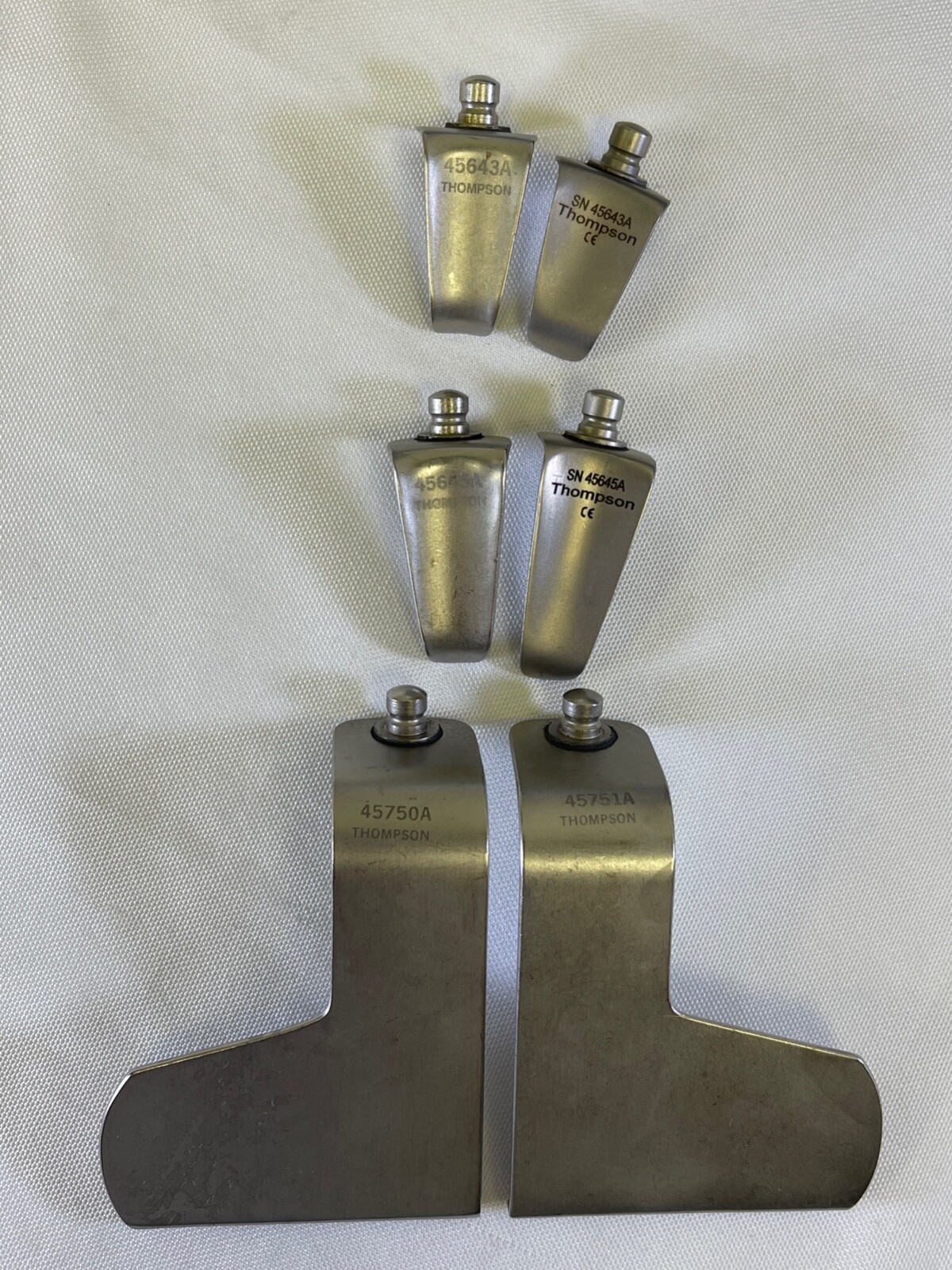 Set of 28 Thompson Surgical Cervical Retractor Blades Set w/ Case Neuro Spine