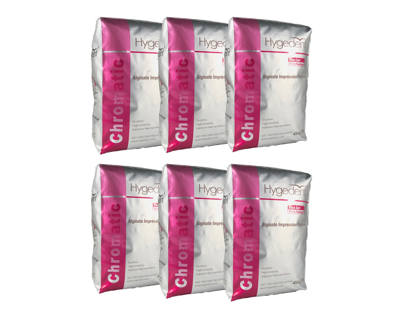 HYGEDENT Chromatic Fast Set MINT Flavour – Alginate Impression 1 lb (6 pack)