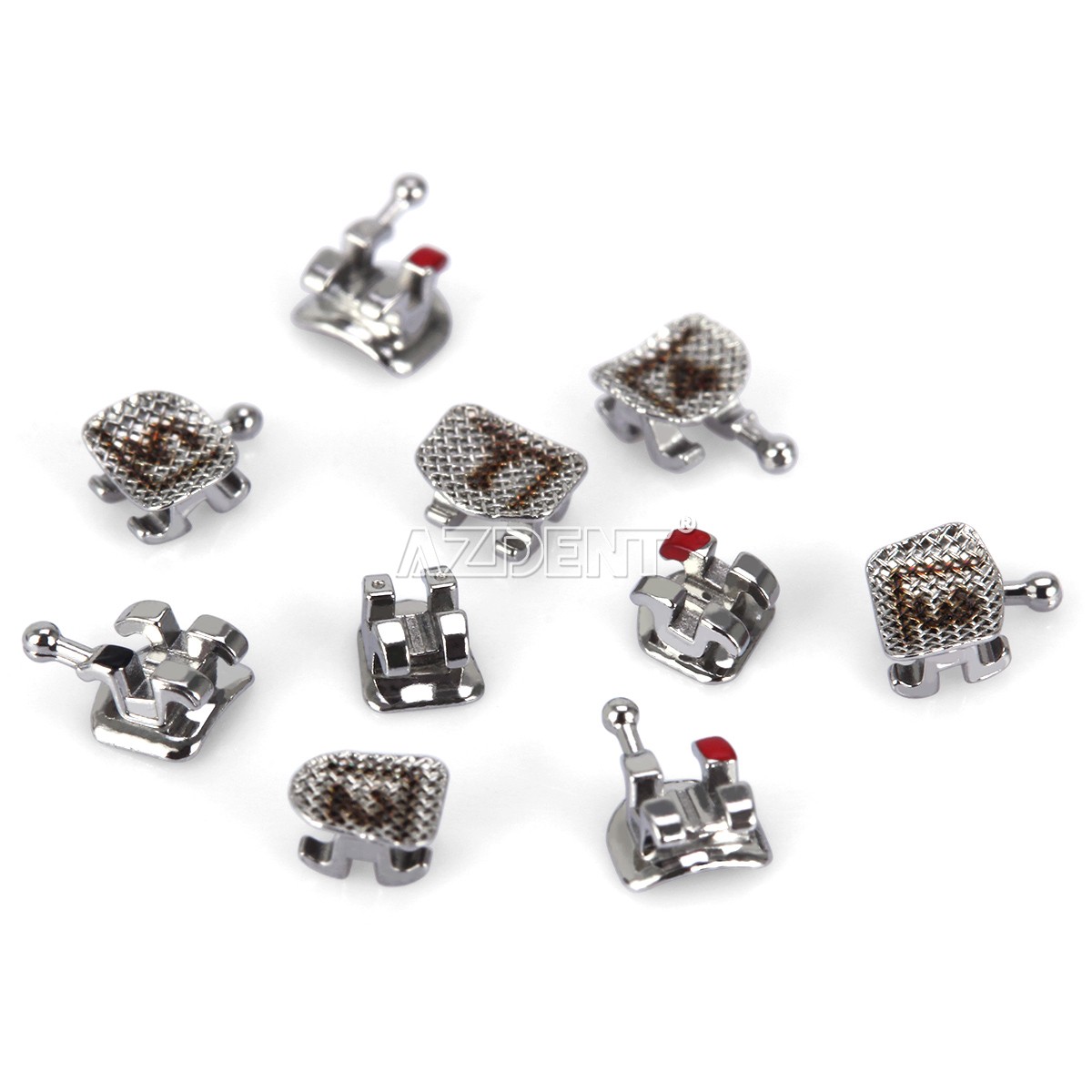 1 Box/20pcs Dental Split Welding Bracket Braces Mini MBT.022 345 Hook Laser Mark