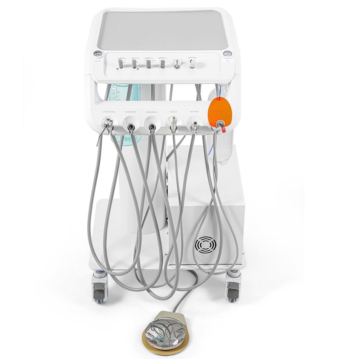Portable Dental Mobile Delivery Unit Air Compressor Suction System 4Hole /Chair