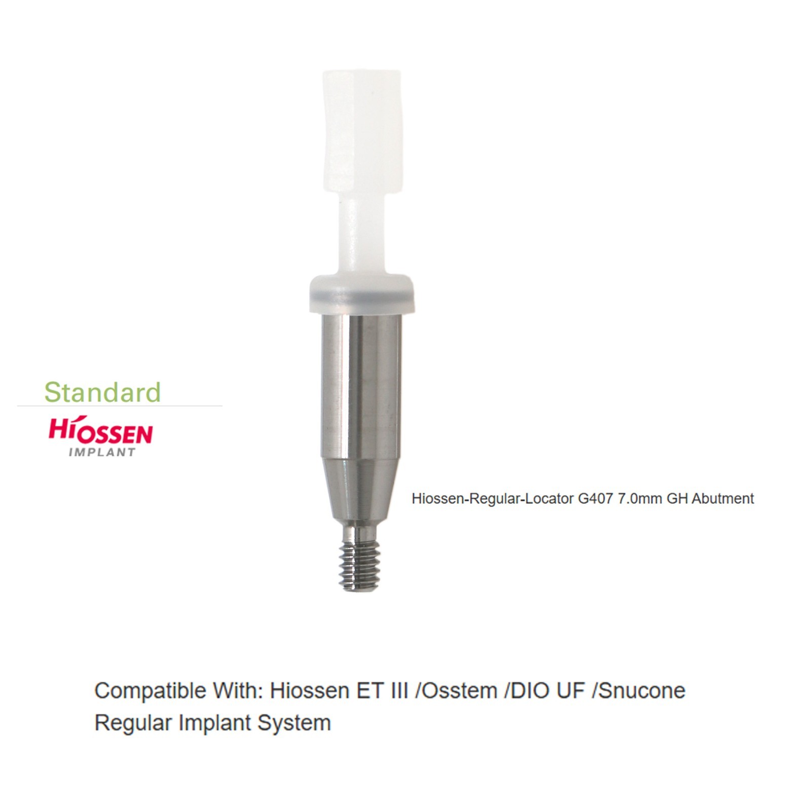 Overdenture Locator Abutment Regular/Mini Hiossen ET Platform Compatible 1-7.0mm