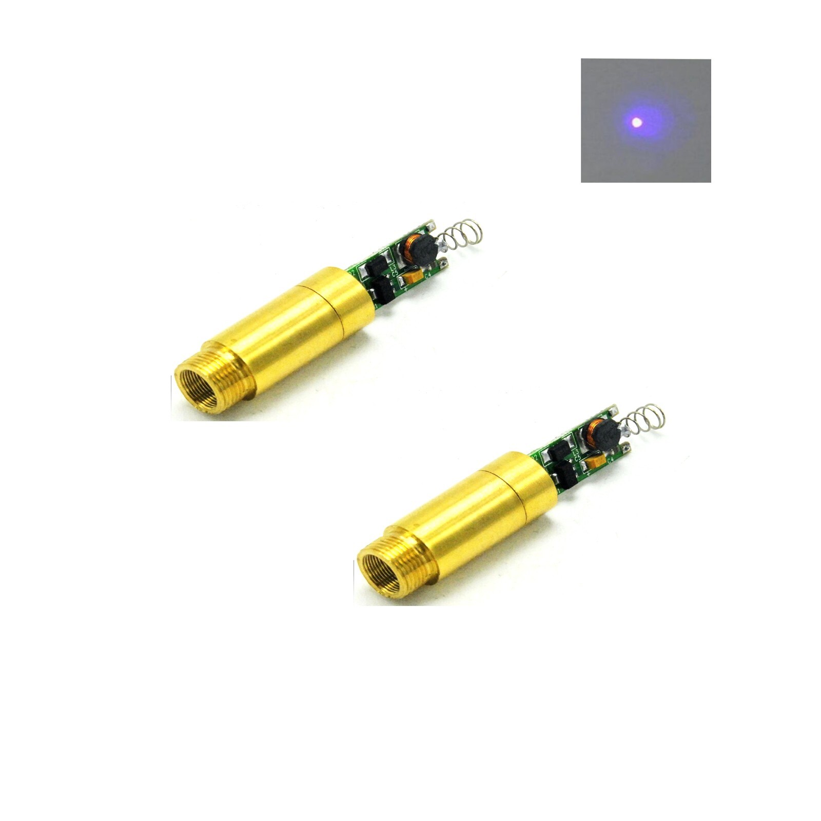 2PCS Industrial/Lab APC 405nm 20mw Violet/Purple Blue Laser DOT Module DC3V-3.7V