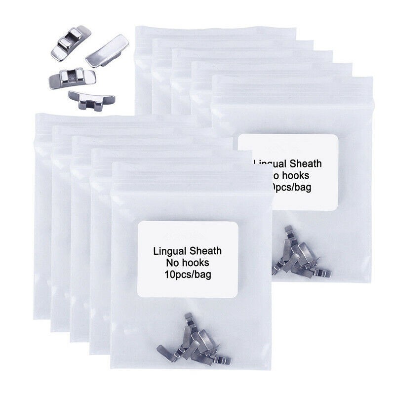 Dental Orthodontic Lingual Sheath Button Left/Right/No Hook Stainless Steel