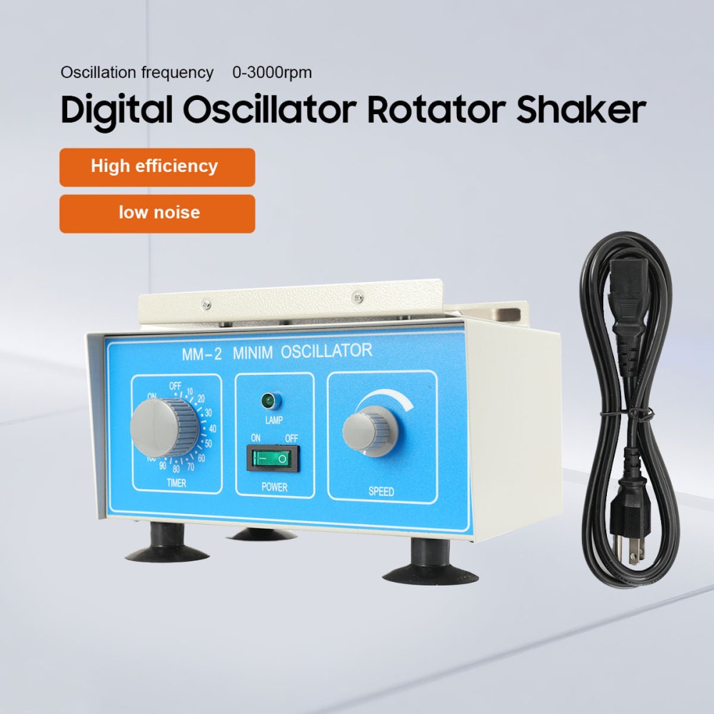 110V 3000RPM Lab Digital Oscillator Rotator Platform Shaker Mixer 0-120min Timer