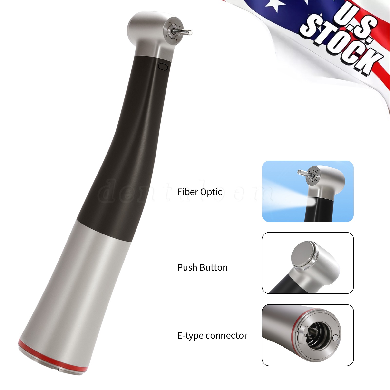 Woodpeck Style 1:5 High Speed Handpiece for MT2 MT3 Dental Electric Motor Black