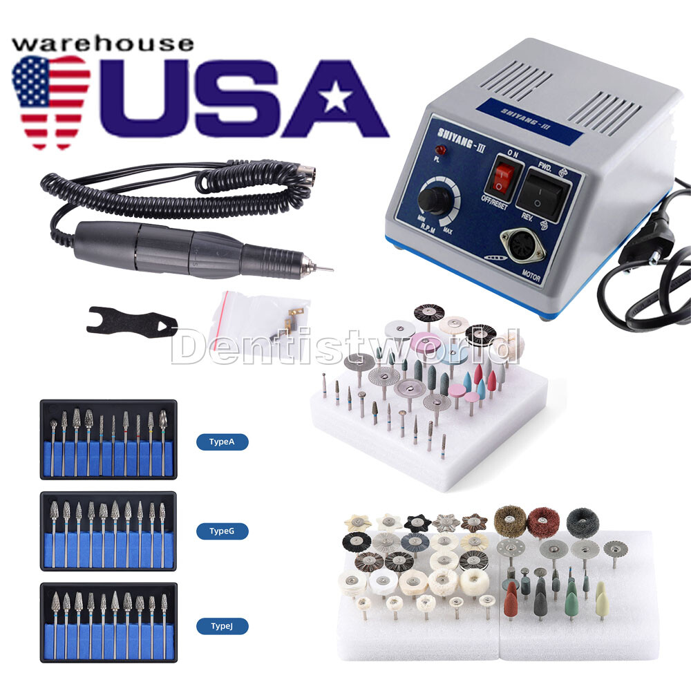 Dental Lab Marathon N3 Micro Motor Polishing Micromotor 35K RPM Handpiece /Burs