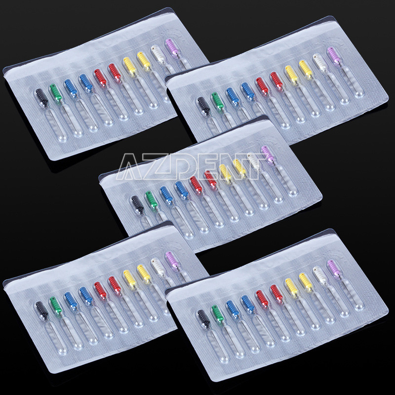 5 Packs Dental Endodontic Stainless Steel Barbed Broaches 25mm Endo Files Mixed