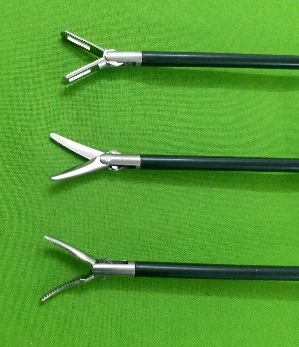4 PC Laparoscopic Set Needle Holder 5mmx330mm Endoscopy Surgical Instruments