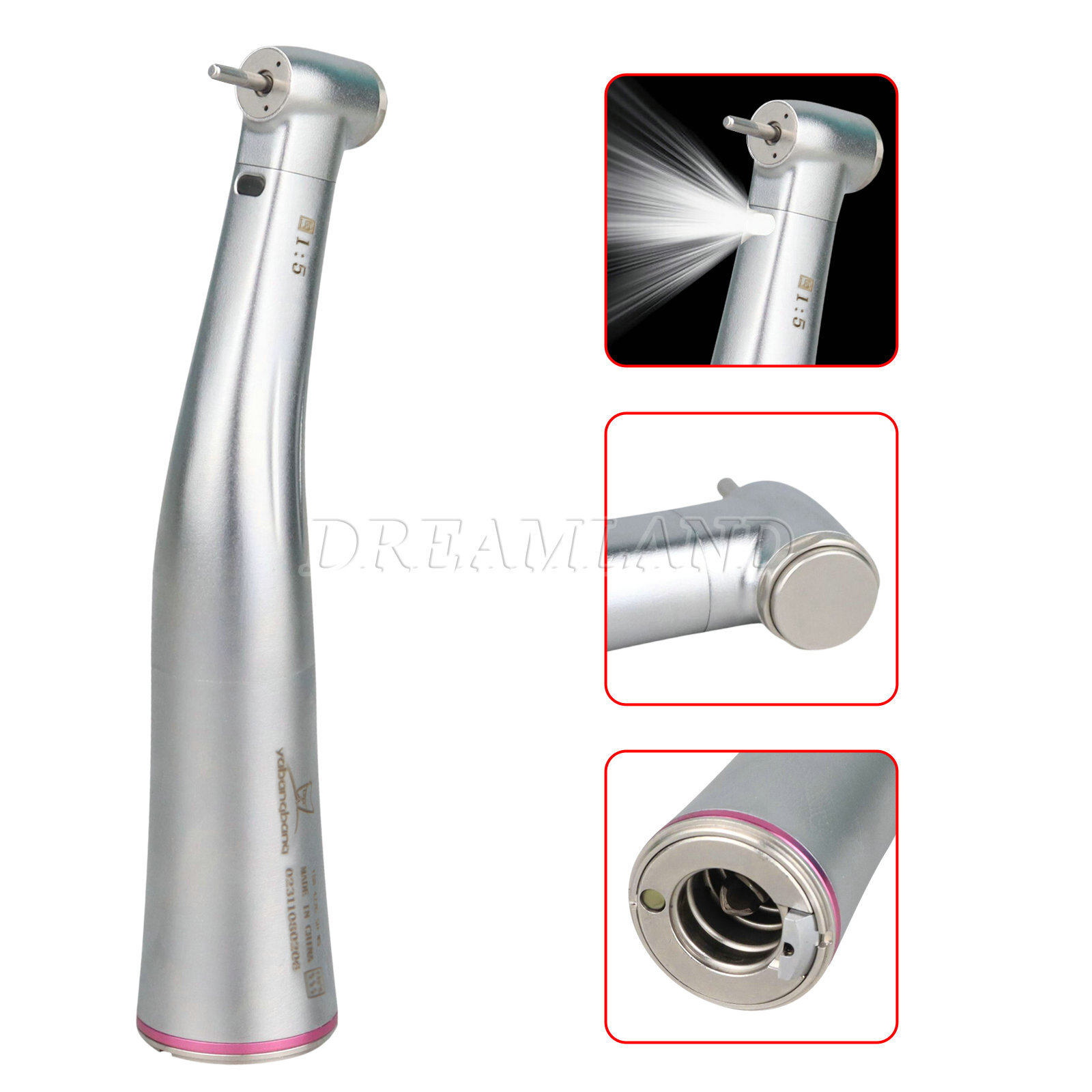 Dental 1:1 1:5 20:1 4:1 Contra Angle Straight Nose Cone Low Speed Handpiece po