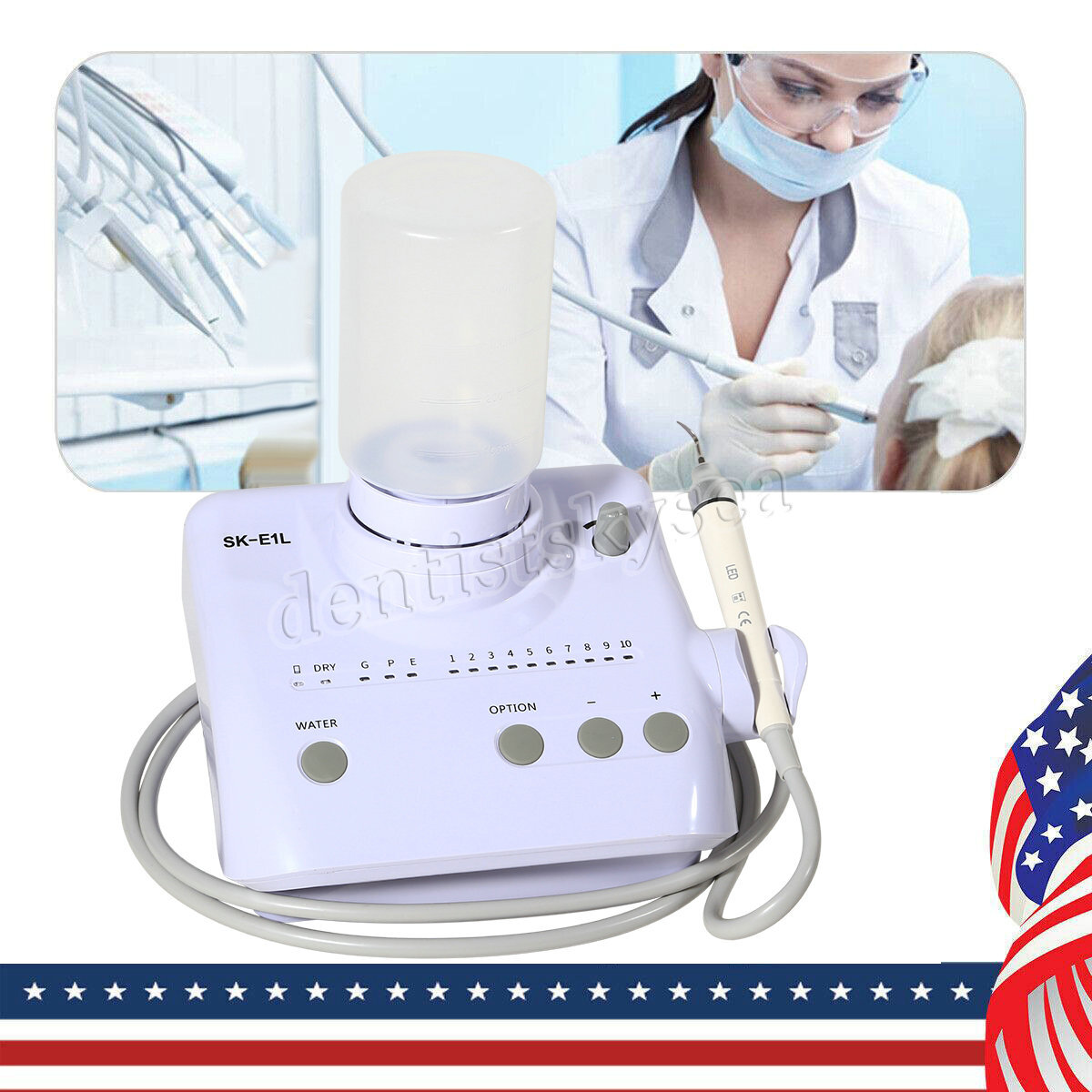 Dental LED Ultrasonic Piezo Scaler Detachable Handpiece With 5 Tips For EMS E1L
