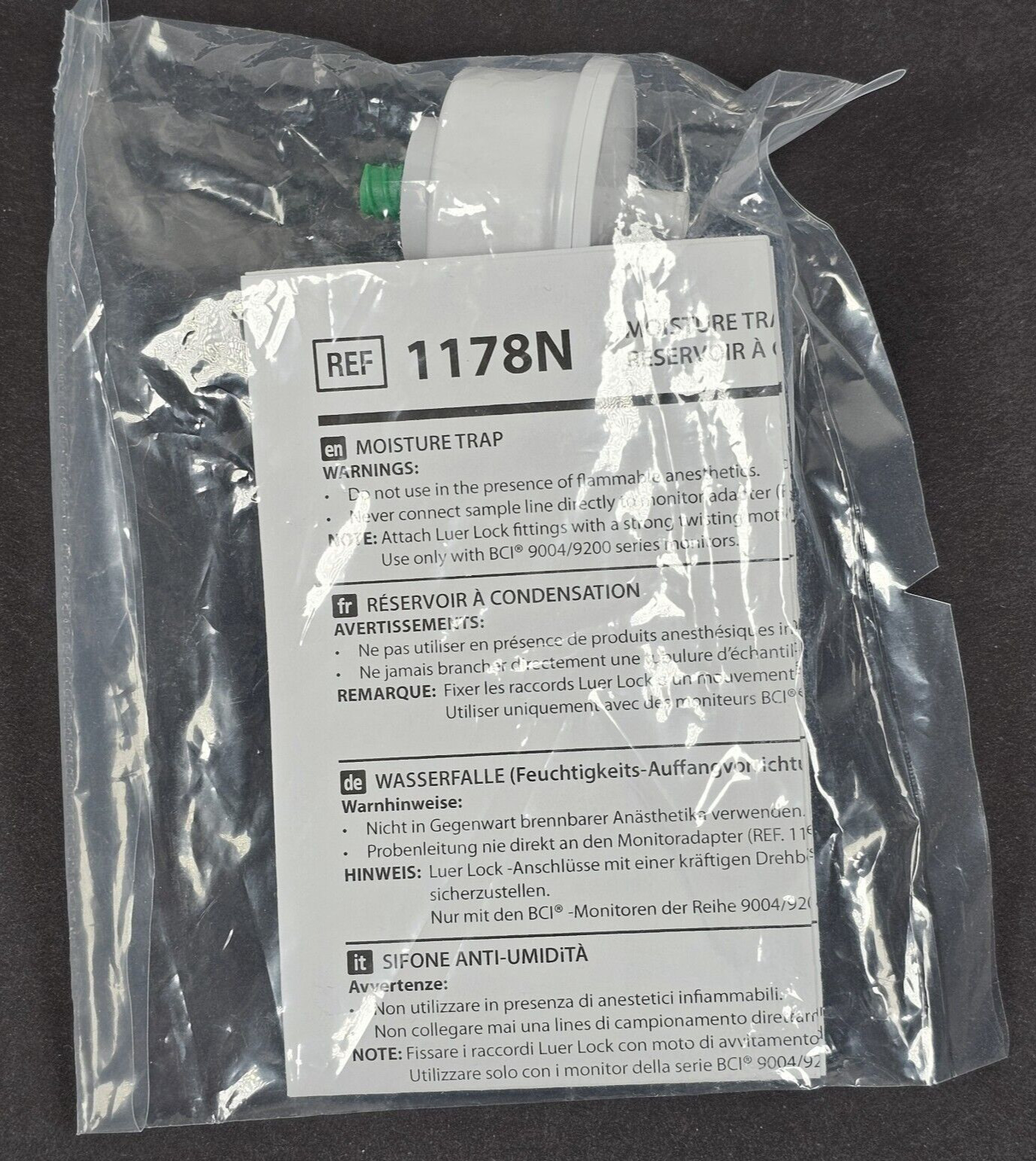 Disposable Water Traps – CAPNOCHECK,TRAP MOISTURE,PLUS – 1178N —Smith Medical