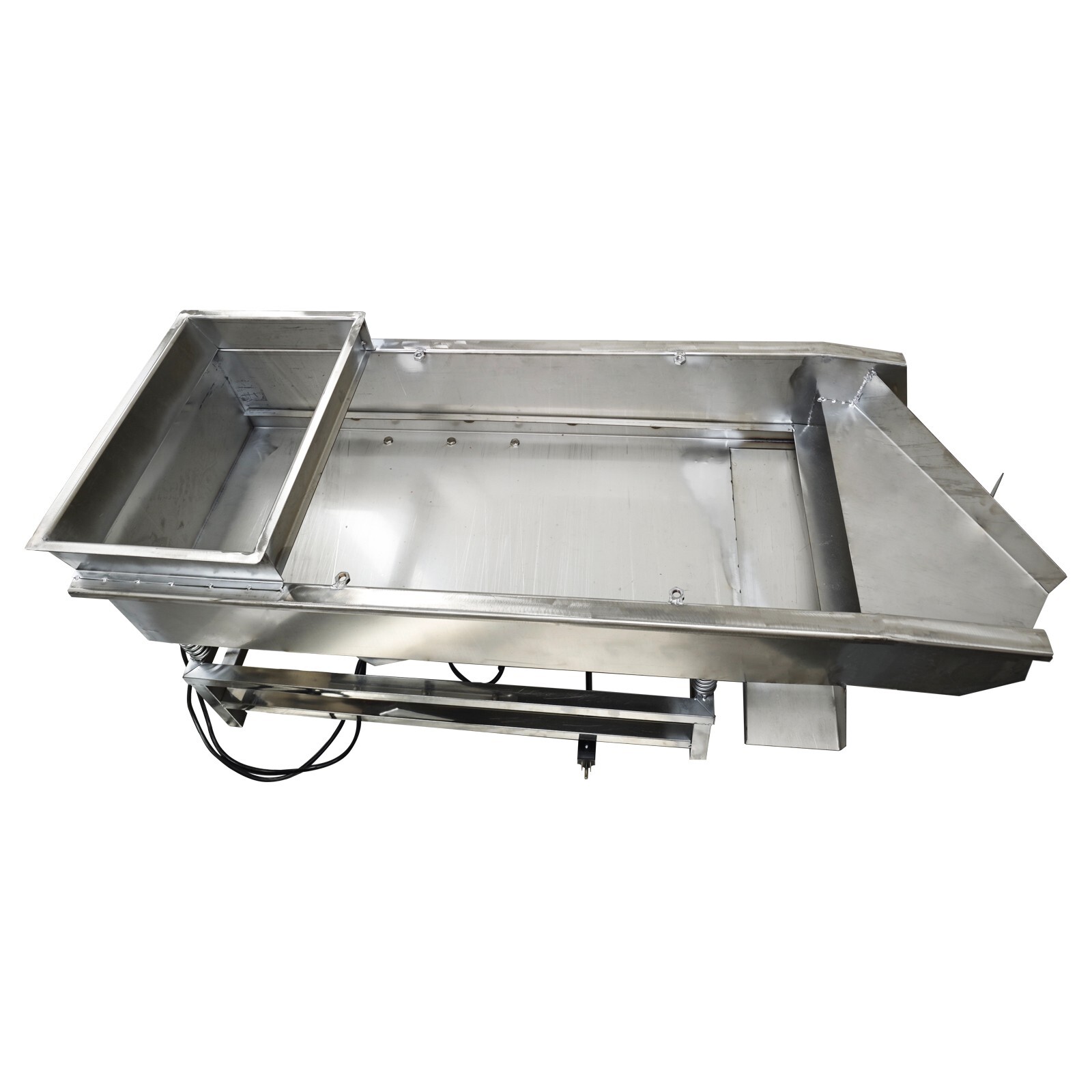 Double Layers Linear Vibrating Screen Sifter 6mm&3mm Sieve Screen Shaker 110V