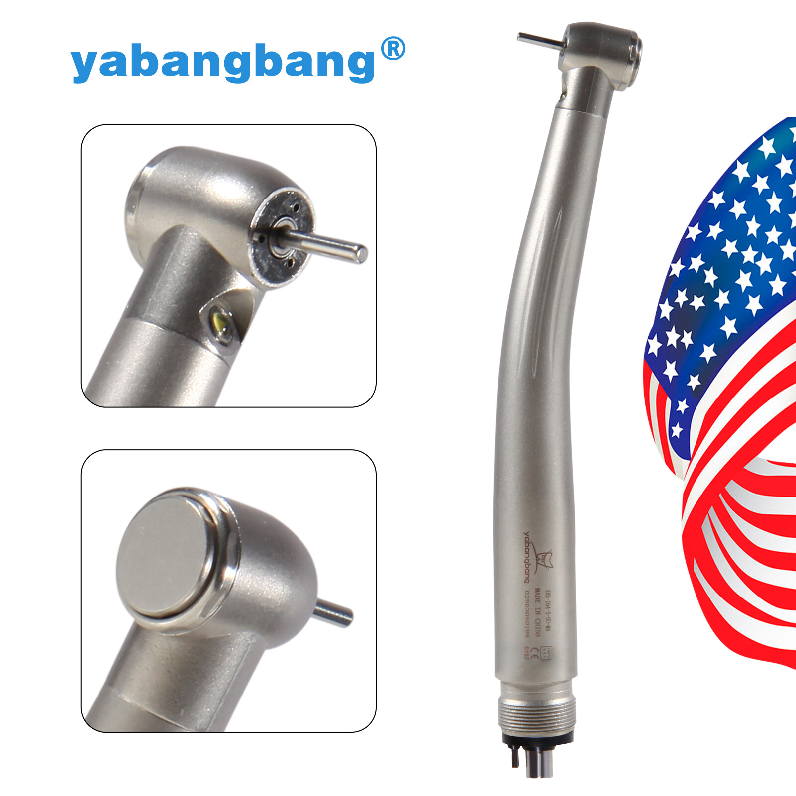 Yabangbang Dental LED E-generator Fiber Optic/High Speed Handpiece Turbine 4Hole