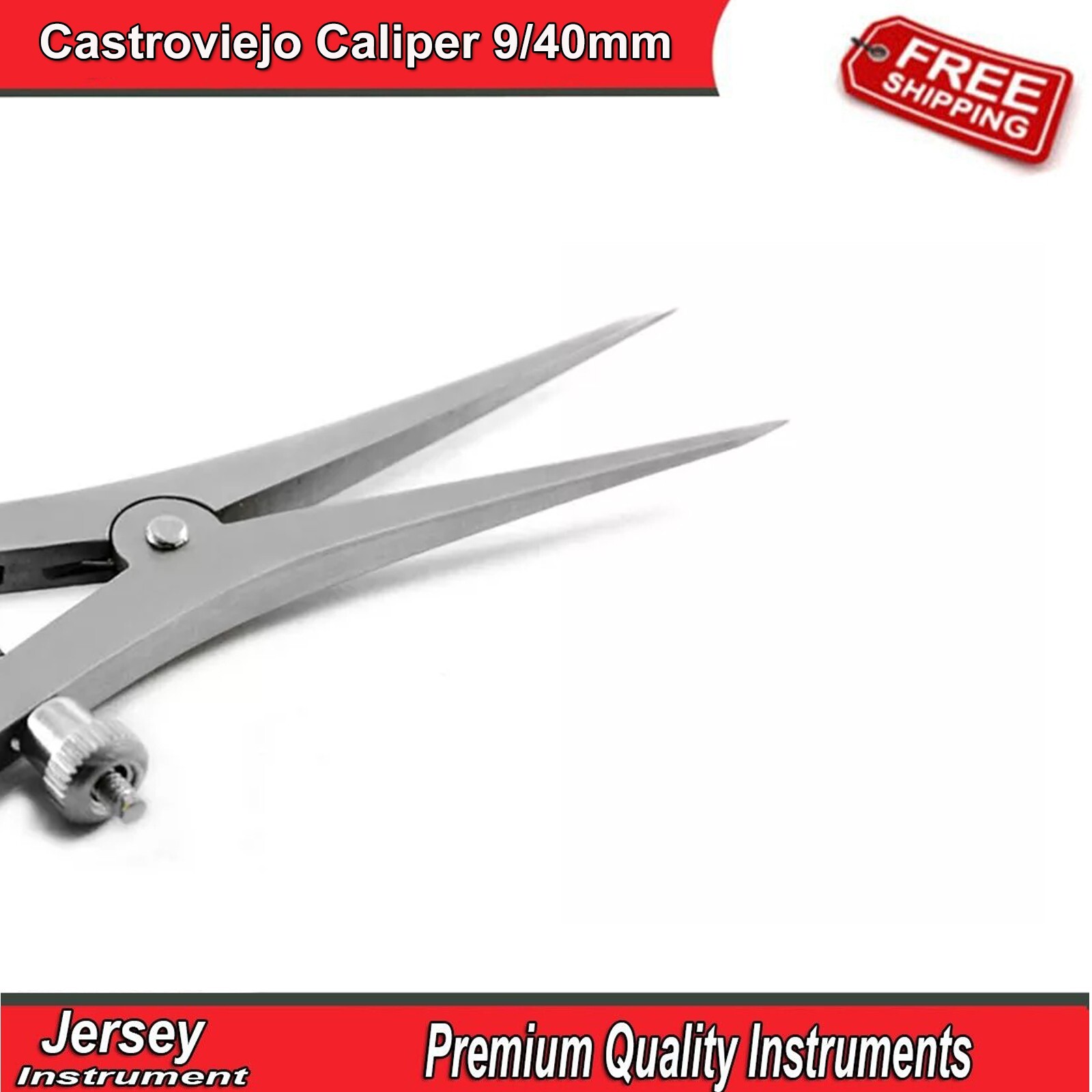 Orthopedic Castroviejo Caliper 9/40mm Tooth Measuring Surgical Implant Gauge CE