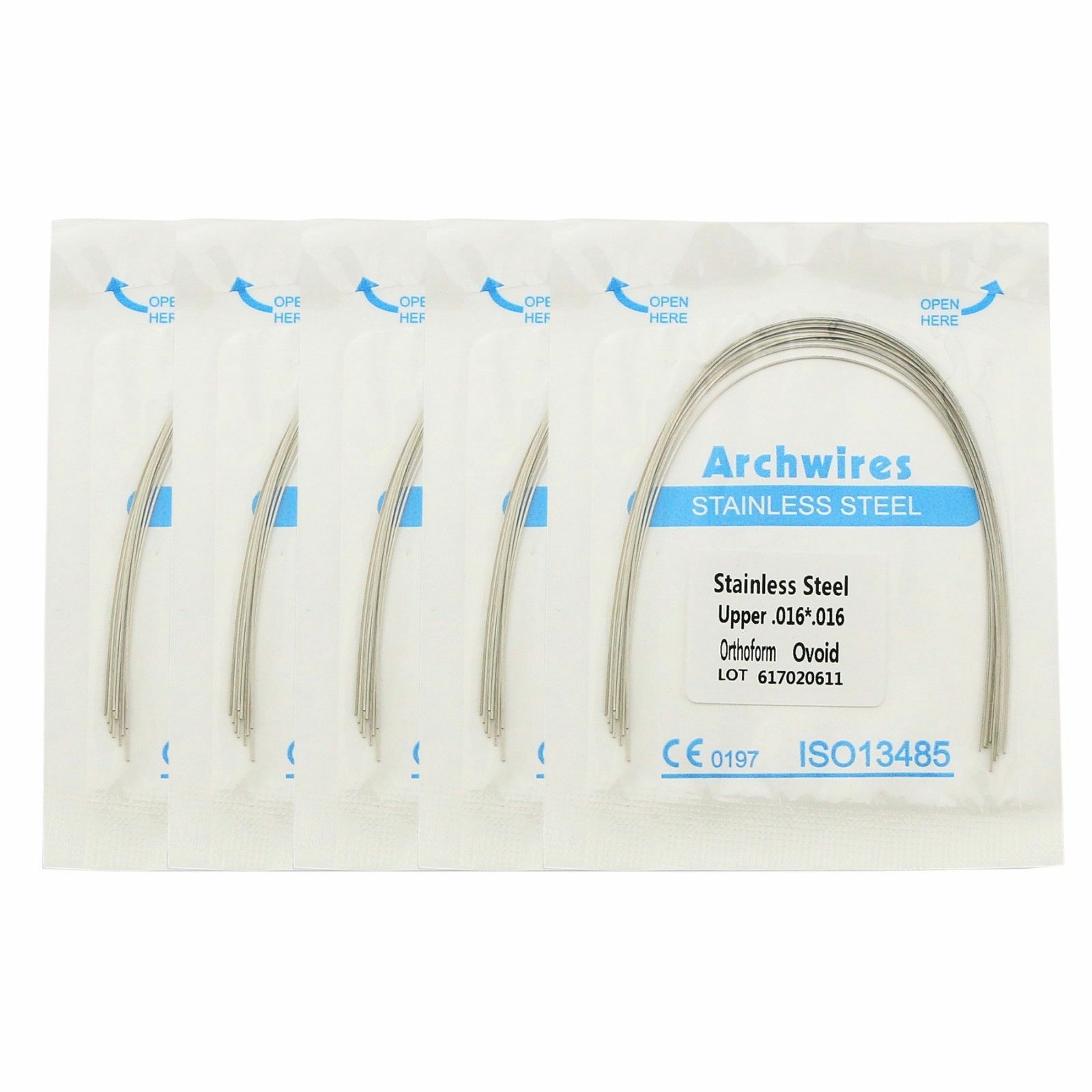 1 Pack Dental Stainless Steel Rectangular/Round Oval Ovoid Arch Wire Upper/Lower