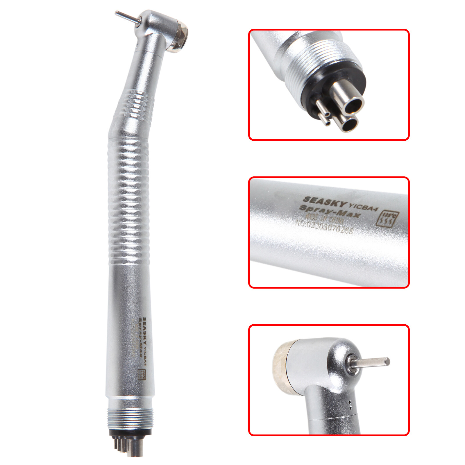 Dental Turbine High Speed Handpiece Push Button 4Holes Standard Head