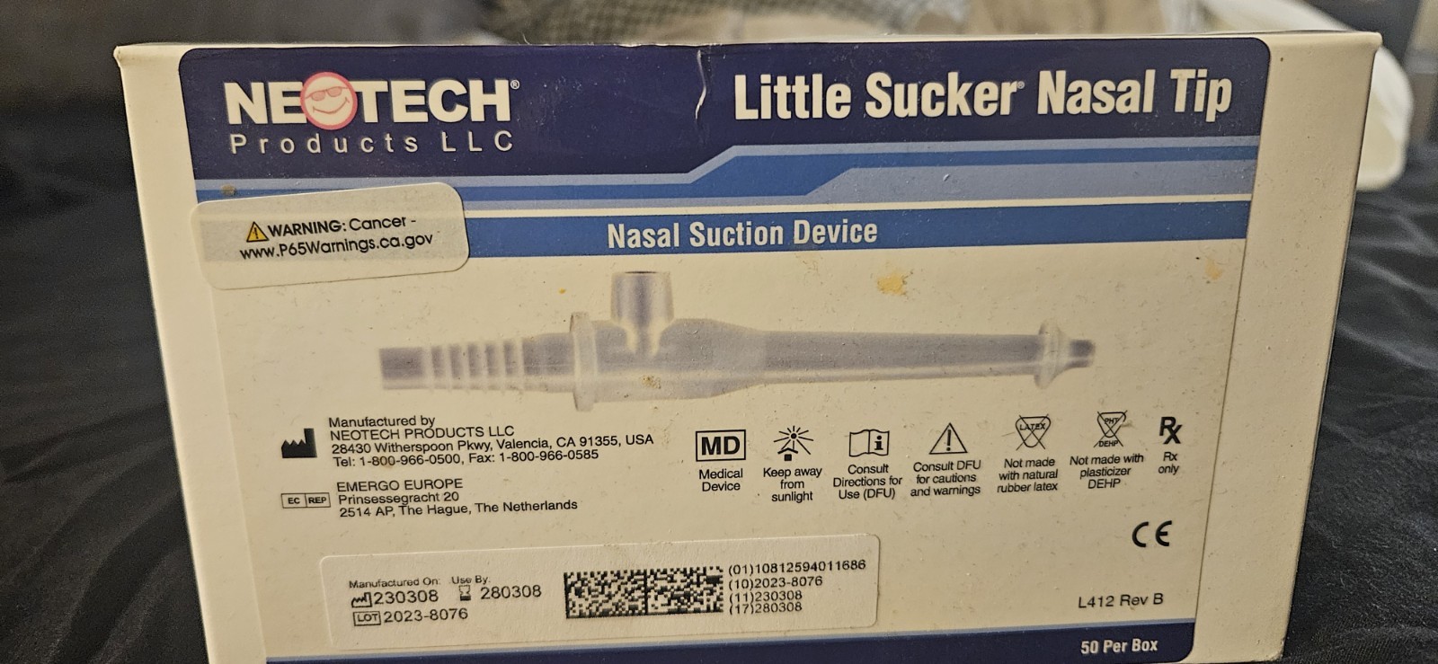 *50-Packs* NeoTech Little Sucker Ormm Nasal Suction Device Preemie N224