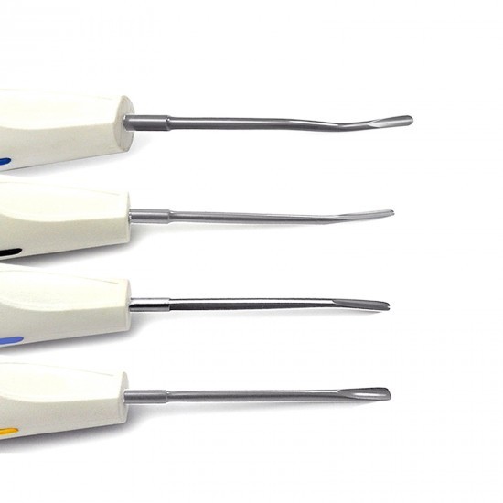 Dental Plastic Handle Elevator Tooth Loosening Extracting Set of 8Pcs
