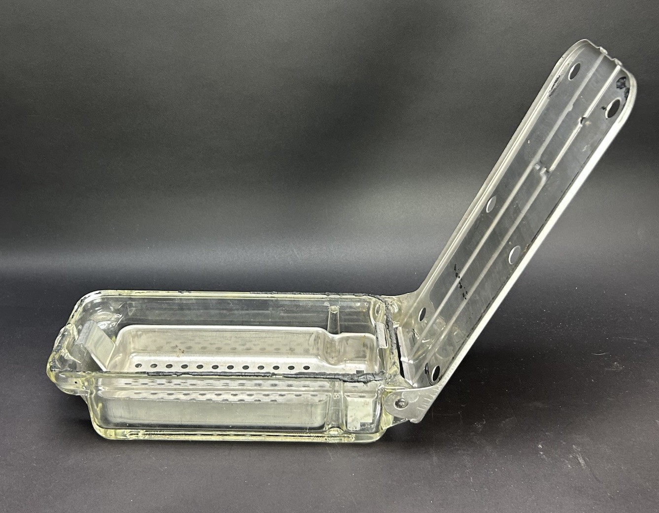 BP Bard-Parker Pyrex Glass & Stainless Steel Instrument Sterilization Tray