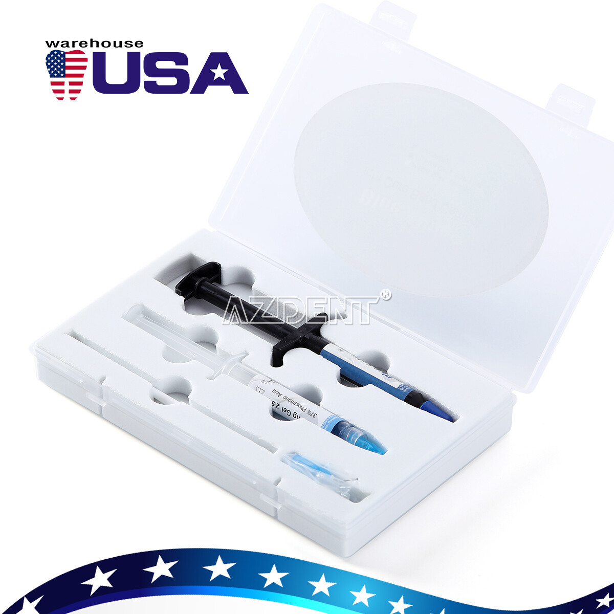 Dental Orthodontic Cure Light Composite Resin Adhesive Blue Glue Kit