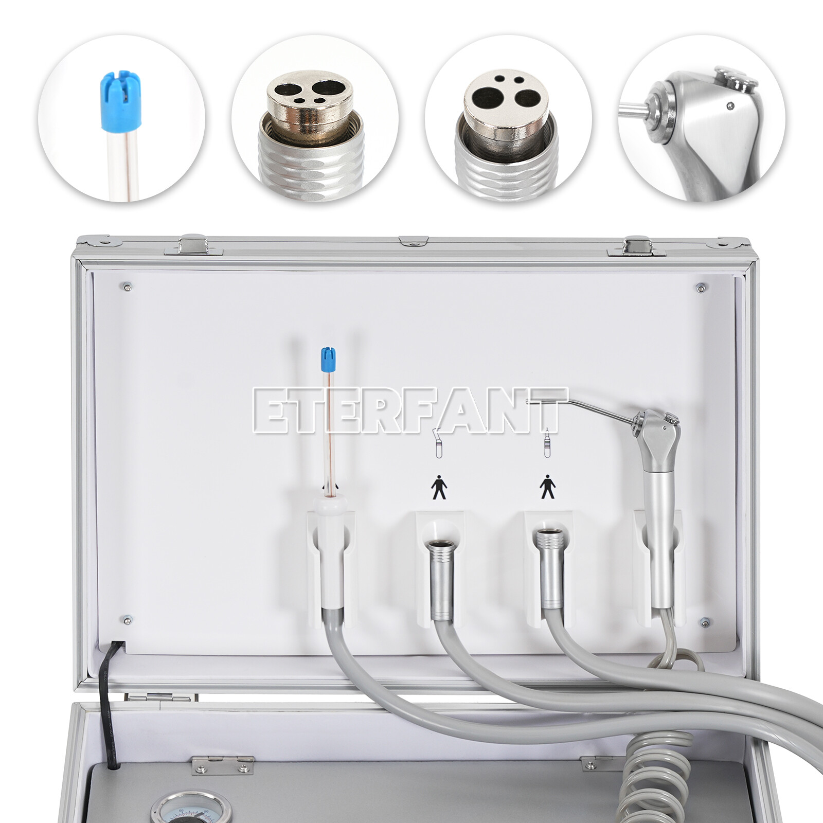 Dental Portable Delivery Unit Air Compressor Suction System 4 Holes BD-402 US