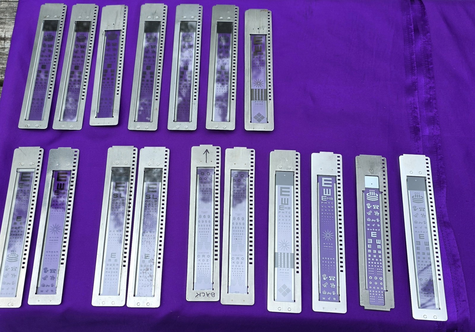 Lot of 17 Project-O-Chart Visual Acuity Slides for Projectors All Unbranded LOOK