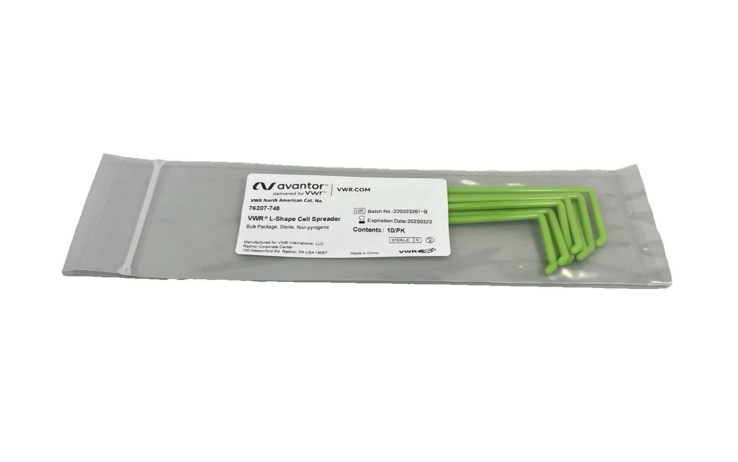 VWR L-Shape Cell Spreader Sterile (Lot of 390) Factory Sealed Avantor 76207-748