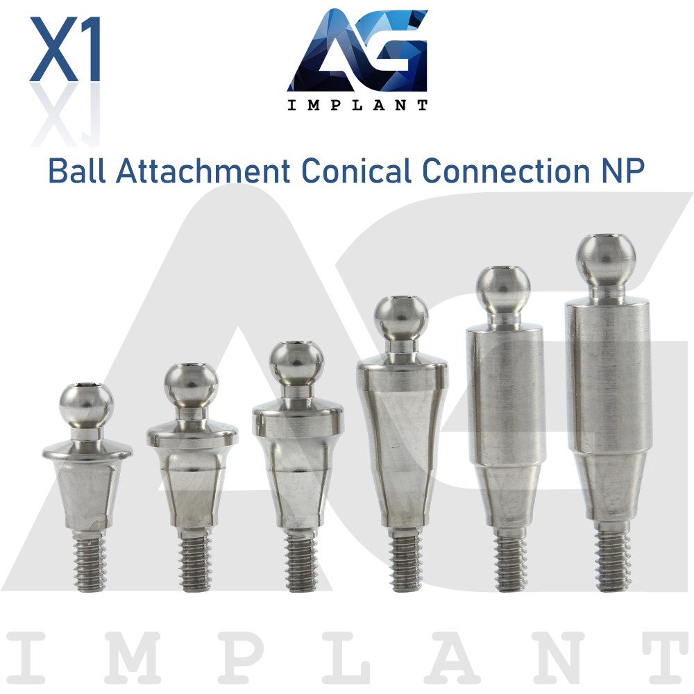Straight Ball Attachment Narrow Platform (NP) Conical Connection 2.25mm