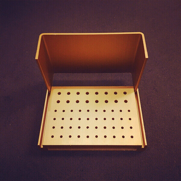 56 Holes Dental Bur Holder Stand High&Low Speed Disinfection Box Case Autoclave