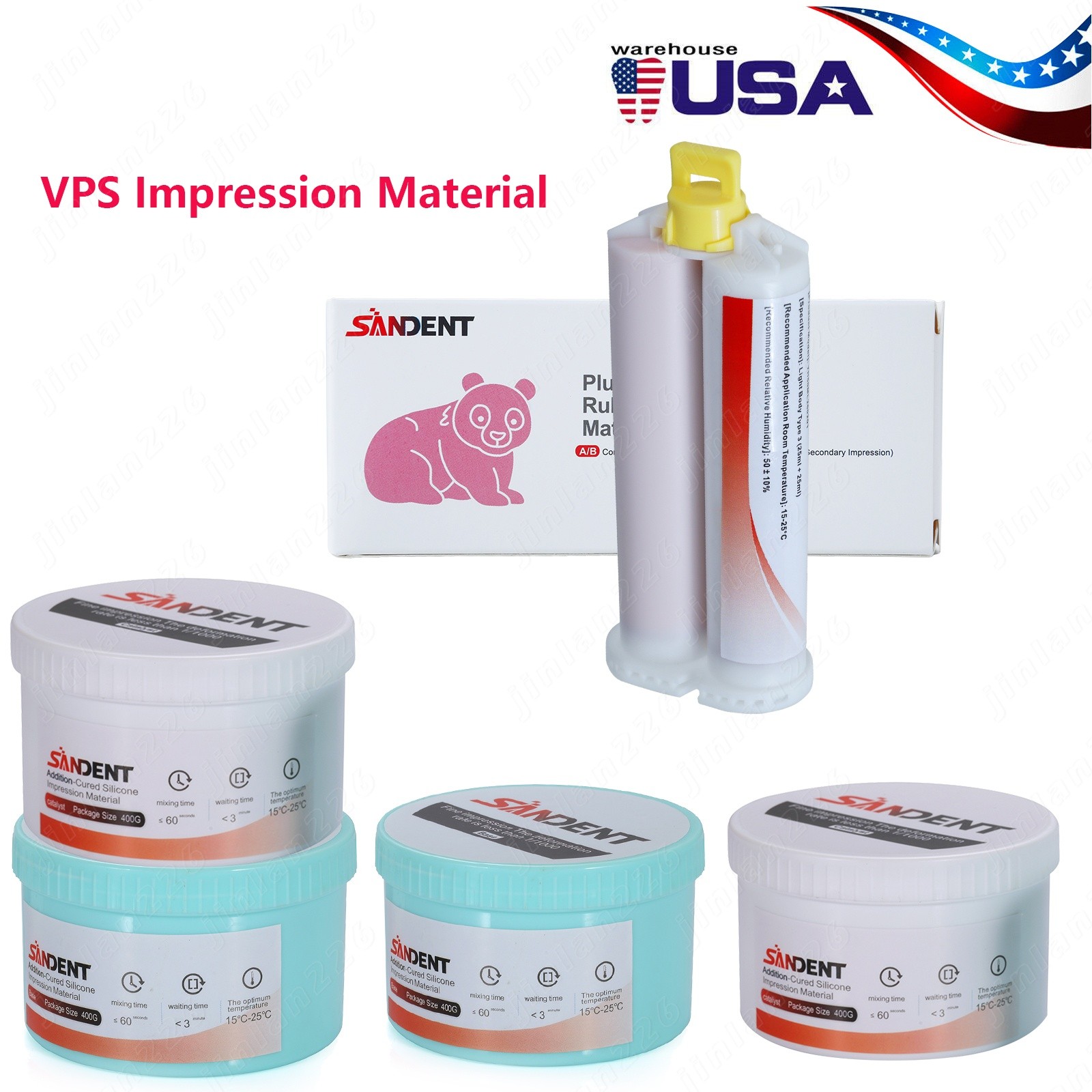 VPS PVS Dental Impression Silicone Material Putty + Light Body Set B Fast/Normal
