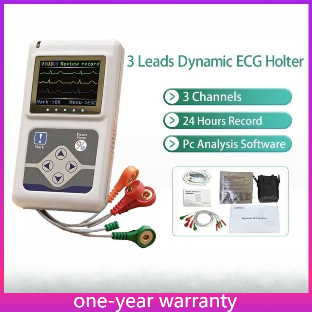 CONTEC TLC9803 Holter Monitor 3 Channels Dynamic ECG Recorder System