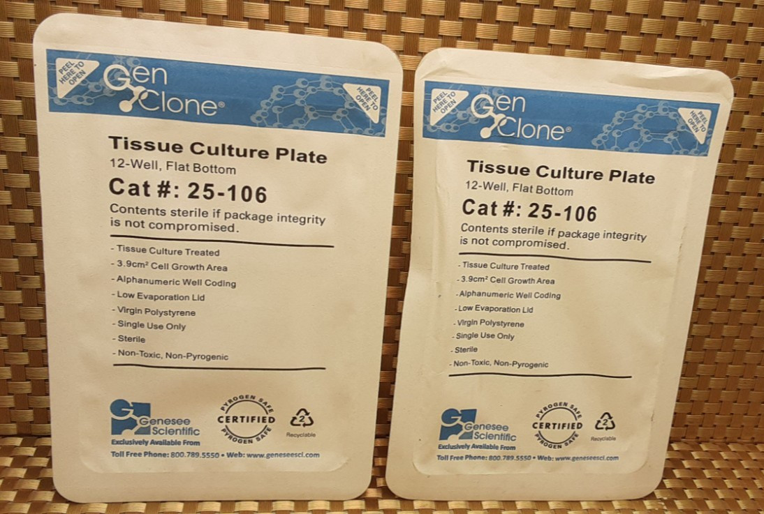 Genesee Scientific Tissue Culture Plate 12 Well ( 2 sealed PKs) 25-106