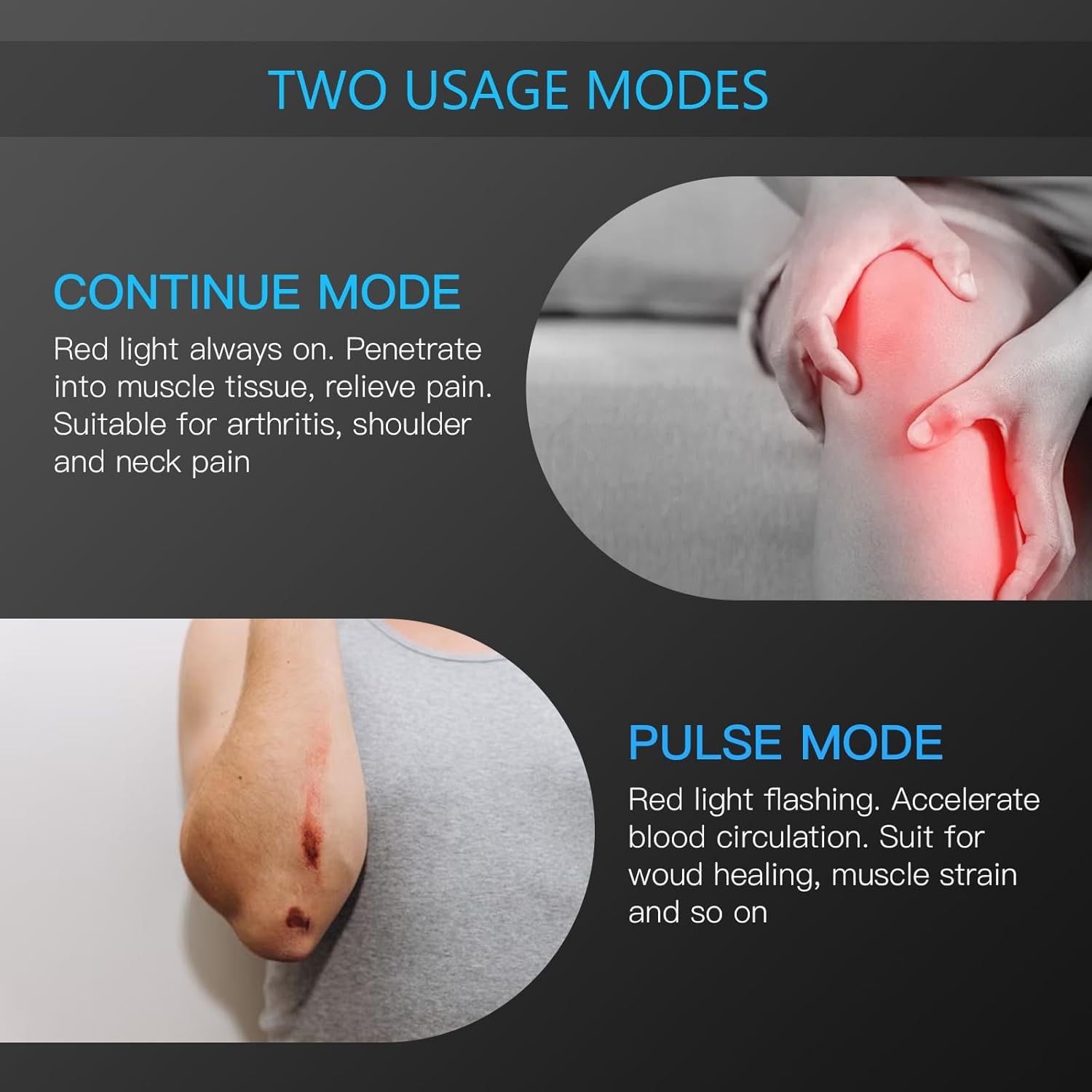 Handheld Red Light Therapy Device, Portable Pain Relief Device for Body Joints
