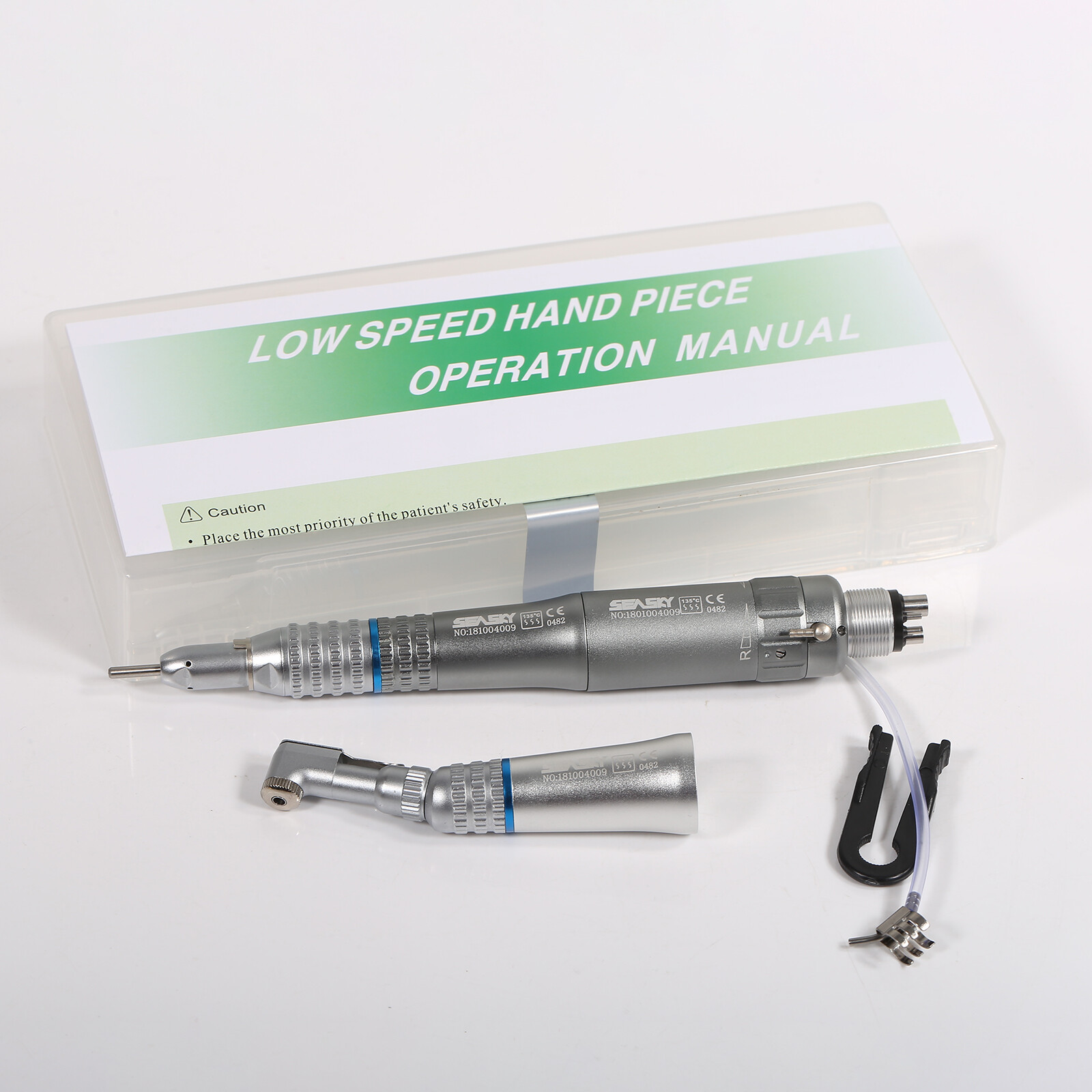 Dental Slow Speed Handpiece Contra Angle Straight Air Motor 4 Hole Kit YP4