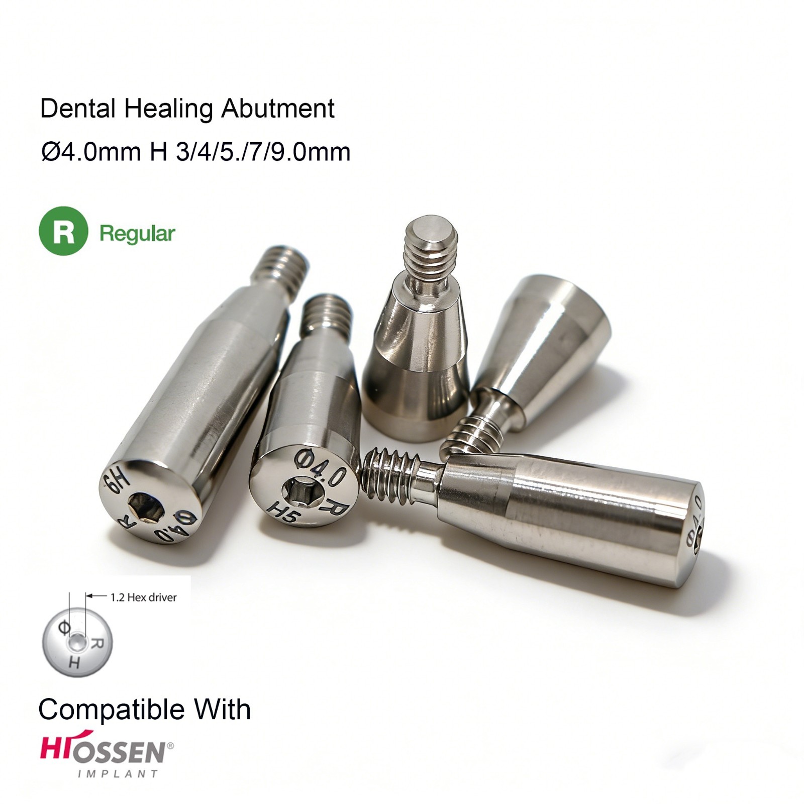 US Osstem Hiossen Dental Healing Abutment Cover Screw Mini Regular Compatible