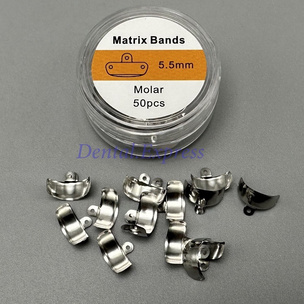 50Pcs Dental Matrix Bands Sectional Contoured Matrices Refill Fit Palodent V3