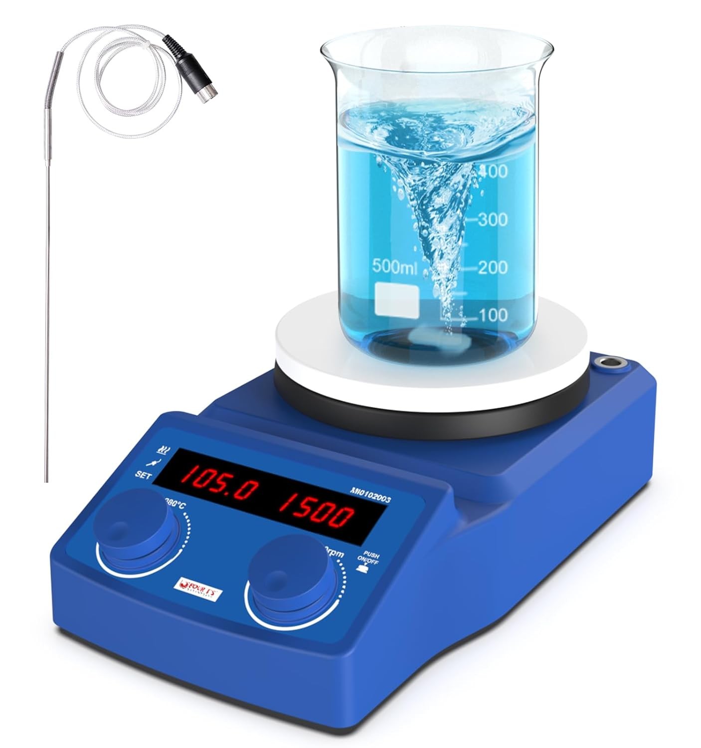 Magnetic Stirrer Hot Plate Lab Heating Plate 5Inch Lab Mixer w/ Stir Bar 600W