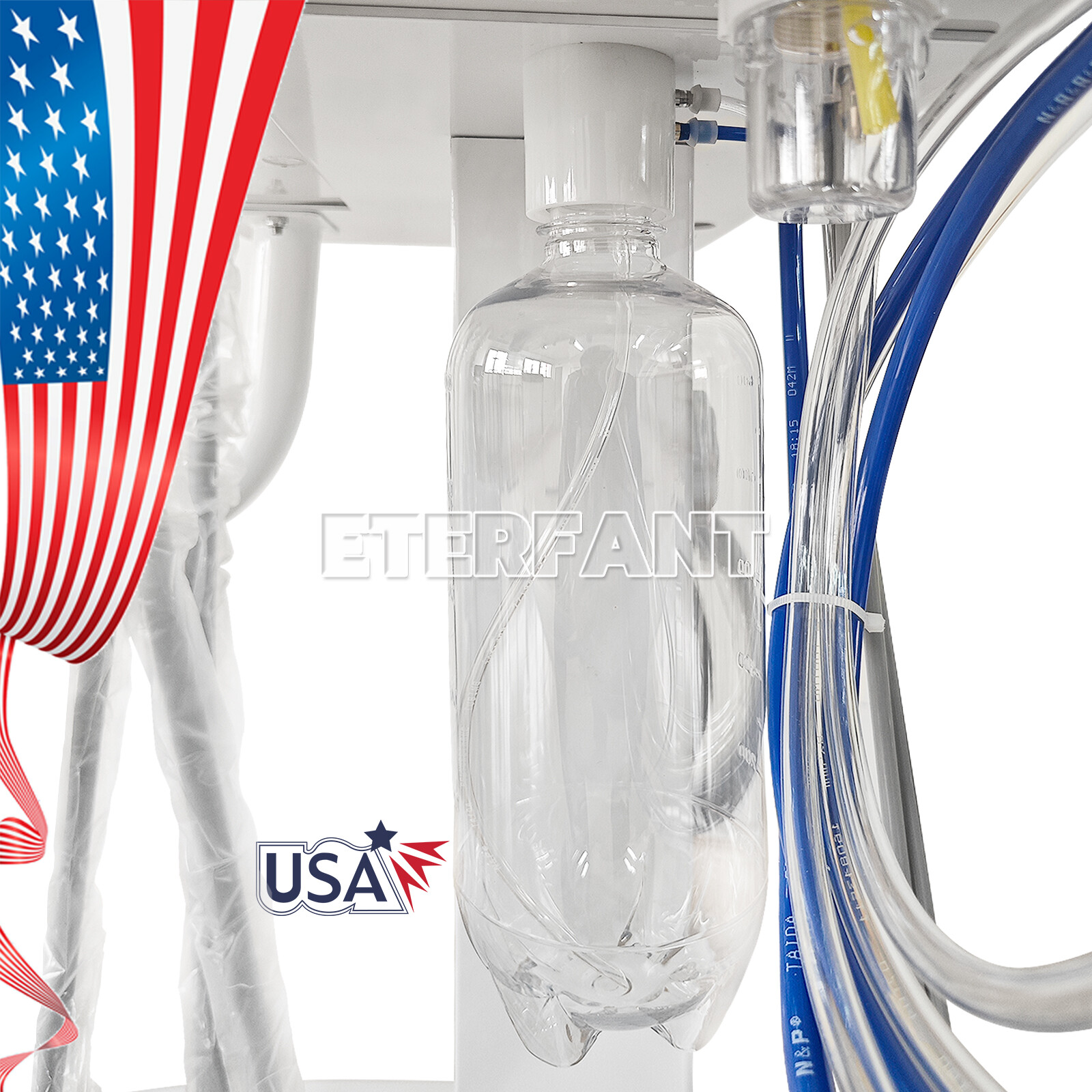 Dental Suction Unit With Vacuum Pump/Delivery Cart 4 Hole Unit System Treatment