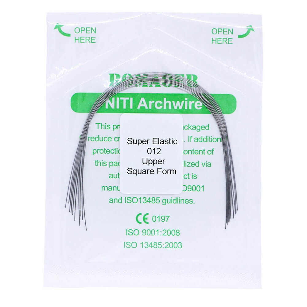 50×Dental Orthodontic Super Elastic Niti Round Arch Wire Square Form 012 Upper