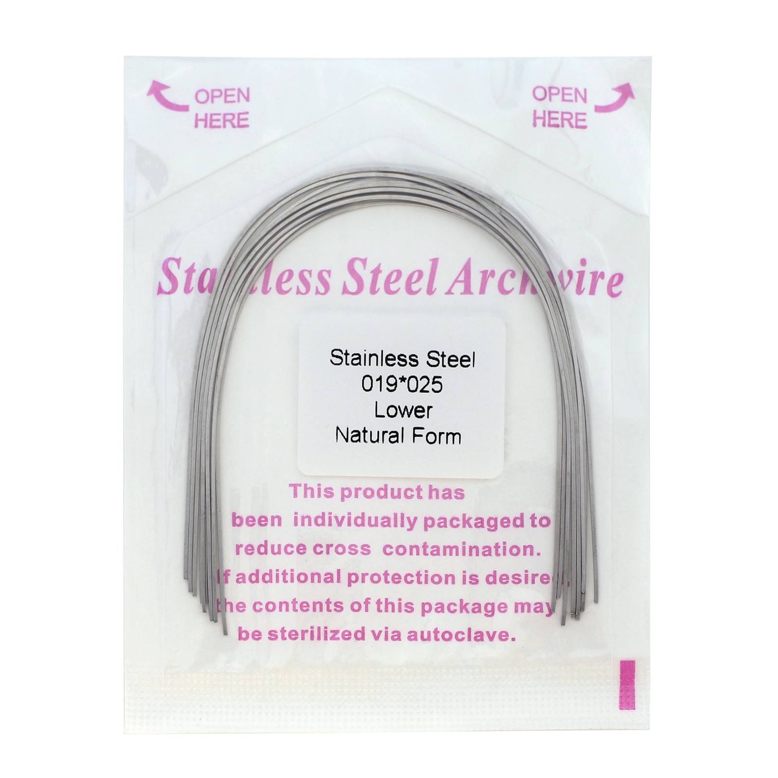 Dental Orthodontic Arch Wire Stainless Steel Natural Form Round Rectangular U L