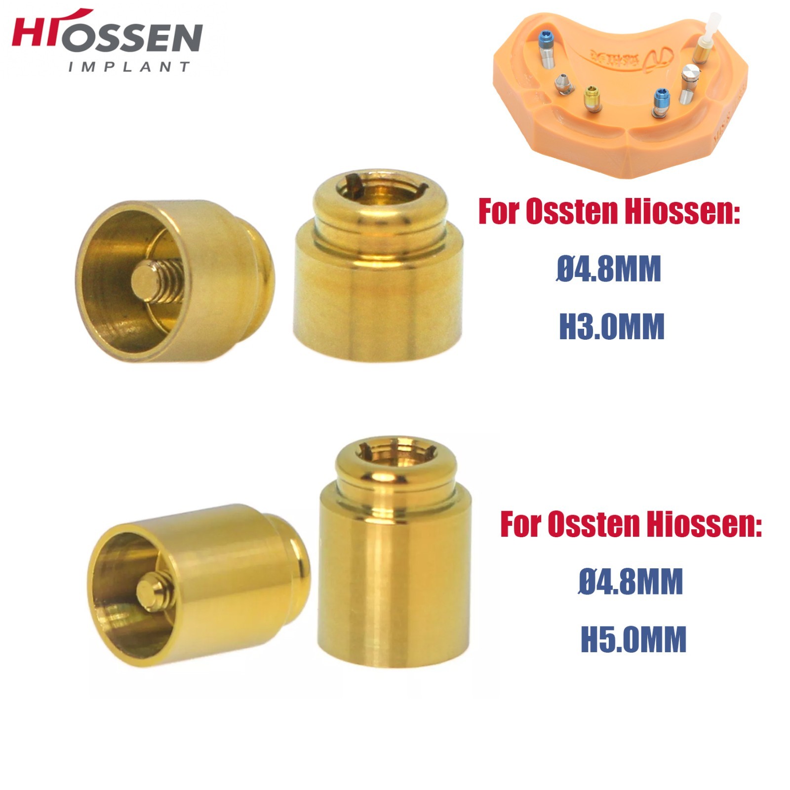 Angled Overdenture Abutment Multi-Unit Ø4.8mm Fit Osstem Hiossen Nobel Active
