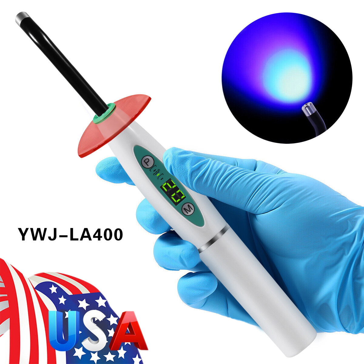 Woodpecker Style Dental LED Curing Light Cure Lamp Wireless Cordless 1500mw 5W