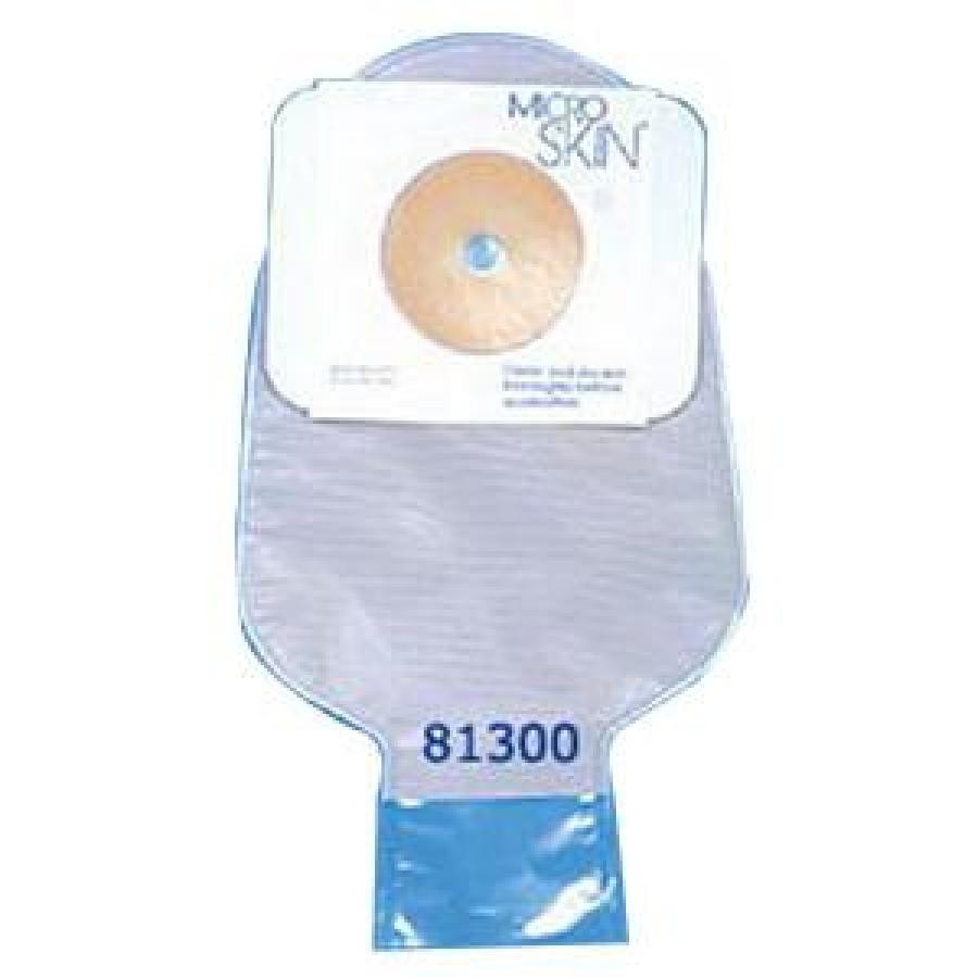 MicroSkin Colostomy Pouch 1-PC 11″ Length 1-1/2″ Stoma Drainable Flat Trim Fit